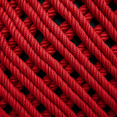 thick red rope pattern created with Generative Ai