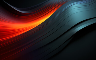 Wall Mural - colorful glowing curves abstract background,created with generative ai tecnology.