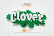 © Mockmenot - Clover Text Effect 3D Curved Style. Editable Text Effect.
