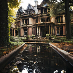 Wall Mural - Hauntingly beautiful abandoned mansion