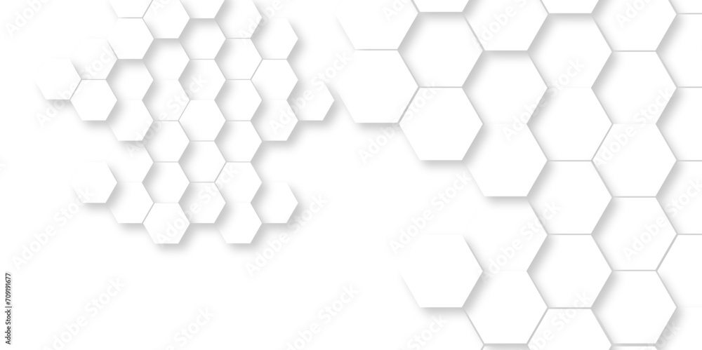 Background pattern with hexagon white and gray technology line paper ...