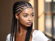 © olegganko - black model girl with braid hairstyles