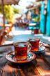 © Milena - Turkish tea on the table. Selective focus.