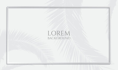 Sticker - Tropical palm leaves on white background. Minimal nature concept. Vector illustration