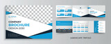 Fototapeta  - company landscape tri fold leaflet template design