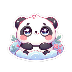  Generative AI Cute Little Panda Sticker, cute little panda sticker, Adorable little panda stickers, Little panda Sticker, funny panda stickers, adorable little panda stickers, cute panda stickers