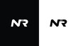 NR logo design. Monogram letters N and R