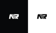 Abstract letter icon NR logo design, monogram logo
