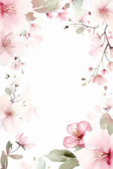 Wall Mural - Flower frame background with space for text.	
