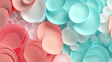 3D Abstract Circle Background, Combination Of Harmonious Shapes In Pastel Tones