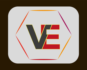 NEW BEST VE creative initial latter logo.VE abstract.VE latter vector Design.VE Monogram logo design .