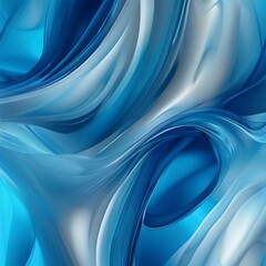 Sticker - blue flowing wave abstract illustration background