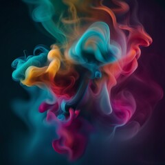 Poster - colorful flowing wave abstract illustration background