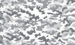 White Camouflage Pattern Military Colors Vector Style Camo Background Graphic Army Wall Art Design