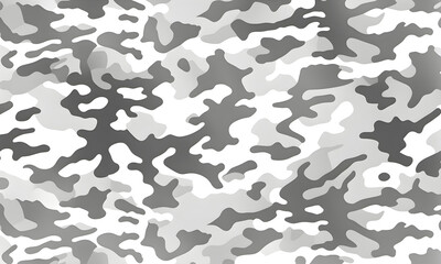 White Camouflage Pattern Military Colors Vector Style Camo Background Graphic Army Wall Art Design
