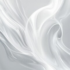 Poster - white flowing wave abstract illustration background