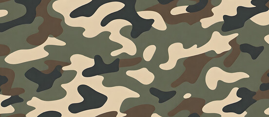 Canvas Print - Camouflage Pattern Military Colors Vector Style Camo Background Graphic Army Wall Art Design