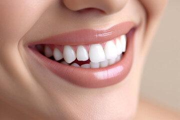 smiling woman with dental veneers