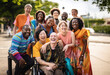 © sderbane - Group of people with disabilities celebrate diversity and   multicultural