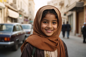 portrait of achild in a hood