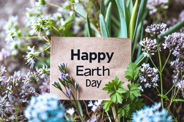 Happy Earth Day poster, banner, greeting card.