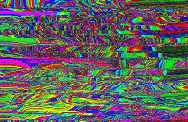  Glitch camera effect. Retro VHS background. Old video template. No signal. Static TV noise, bad TV signal