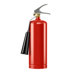 Wall Mural - Сarbon dioxide fire extinguisher with nozzle isolated on white background. Portable fire extinguishing equipment from fire department. Professional tool. Realistic 3D vector illustration