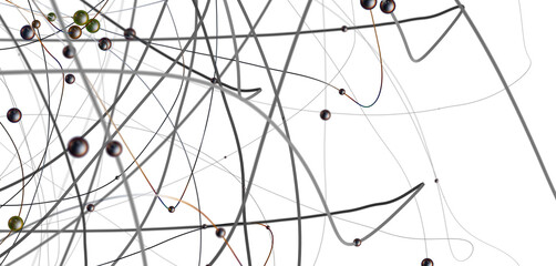 Wall Mural - Concept of Network, internet communication. 3d illustration
