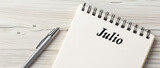 Fototapeta  - Mes de julio marcado en un calendario