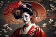 geisha with fan