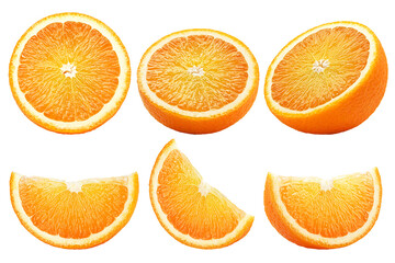 Wall Mural - orange slice isolated on white background, clipping path, full depth of field