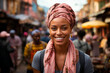 © ADDICTIVE STOCK - Radiant smile in a vibrant market setting Generative AI image