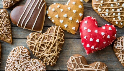 Wall Mural - background with hearts