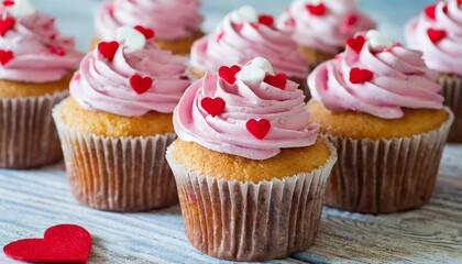 Canvas Print - valentine cupcakes