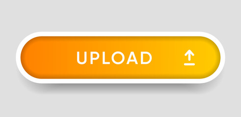 Poster - 3D upload download button icon. Upload icon. Down arrow bottom side symbol. Click here button. Save cloud icon push button for UI UX, website, mobile application.