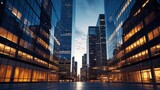 Fototapeta Londyn - Generative AI image of business buildings