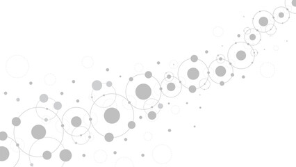 Fototapete - Technology abstract background. Abstract geometric background. Connected circles. Network of circles.