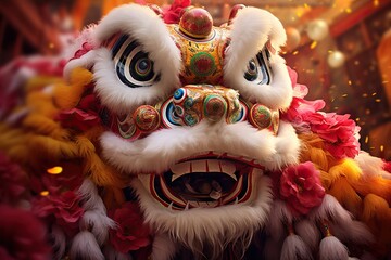 Lion Dance Celebrations: Chinese New Year Festivities in the Year of the Lion, the lively dance and colorful costumes to the cultural heritage and symbolic elements