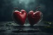Two hearts become one on Valentine s Day , .highly detailed,   cinematic shot   photo taken by sony   incredibly detailed, sharpen details   highly realistic   professional photography lighting   ligh