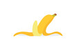 © wachied - Banana peel isolated on white background. design theme of littering. flat style design. vector illustration