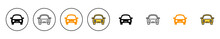 Car Icon Set Vector. Car Sign And Symbol. Small Sedan