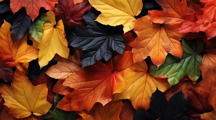 Poster - leaves wallpaper autumn background illustration foliage nature, fall colors, forest seasonal leaves wallpaper autumn background