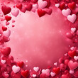 © nilawan - Abstract Valentine day background, valentine texture. Love concept. pink, red background, Valentine day banner design for use.