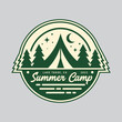 Summer camp logo vector design concept
