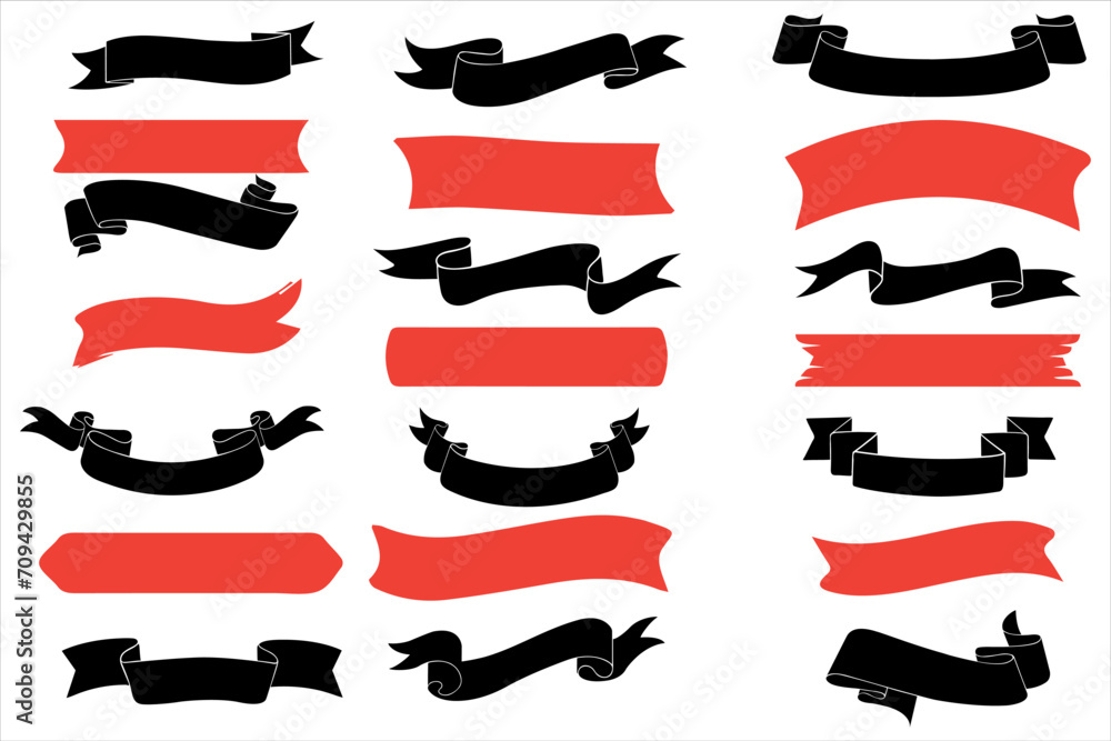 Free Ribon clipart Vector Bundle Set, Free Ribon Vector For T-shirt ...