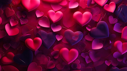 Wall Mural - St. Valentine`s Day Abstract Background