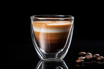 Wall Mural - Espresso in a glass with white background 