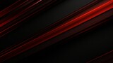 Fototapeta  - Dynamic red stripes on abstract black background - vibrant and modern design