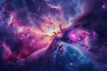 Wall Mural - Nebula shaped like a mythical creature in deep space