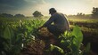 © KerXing - A farmer using sustainable farming practices to protect the environment